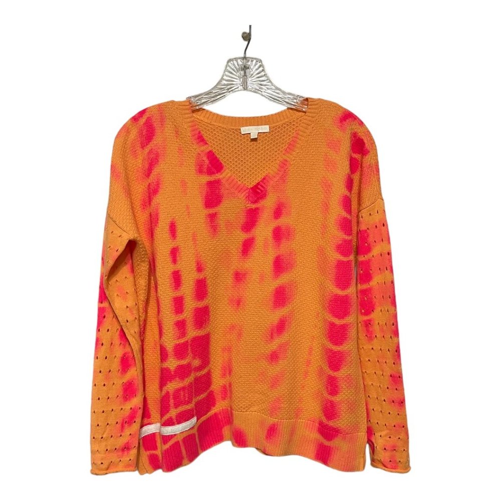 Lisa Todd XS To Dye For Tie Dye Laser Cutout Sweater EUC